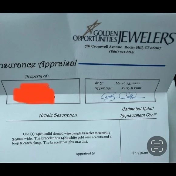 SOLD🔥🔥🔥10.2 g 14Kt, solid domed wire bangle bracelet measuring - Picture 5 of 6